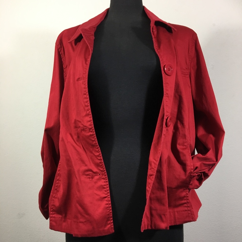 CROFT & BARROW Red Lightweight Jacket Size XL